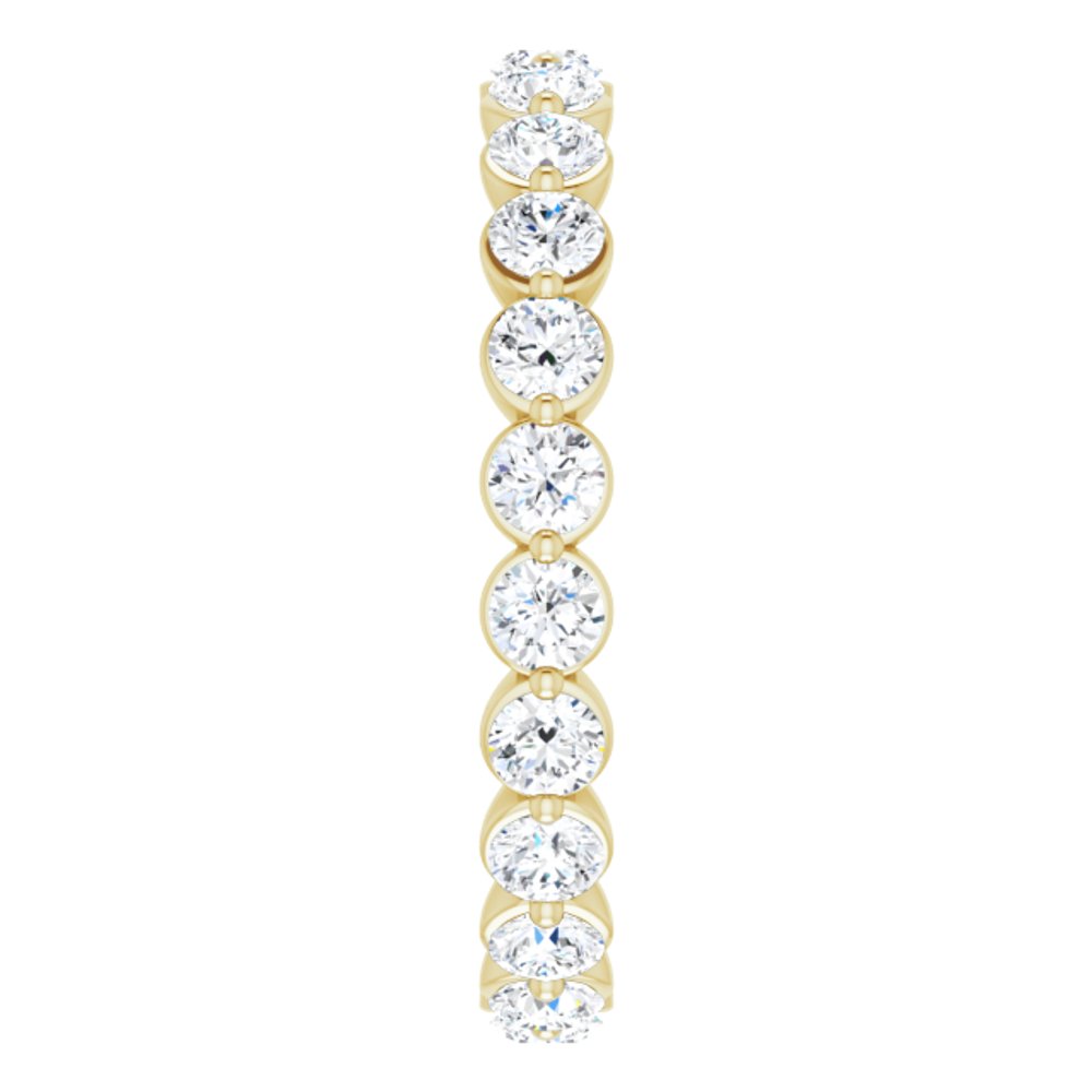 14K Yellow Gold 1 1/3 CTW Natural Diamond Eternity Band Size 7
