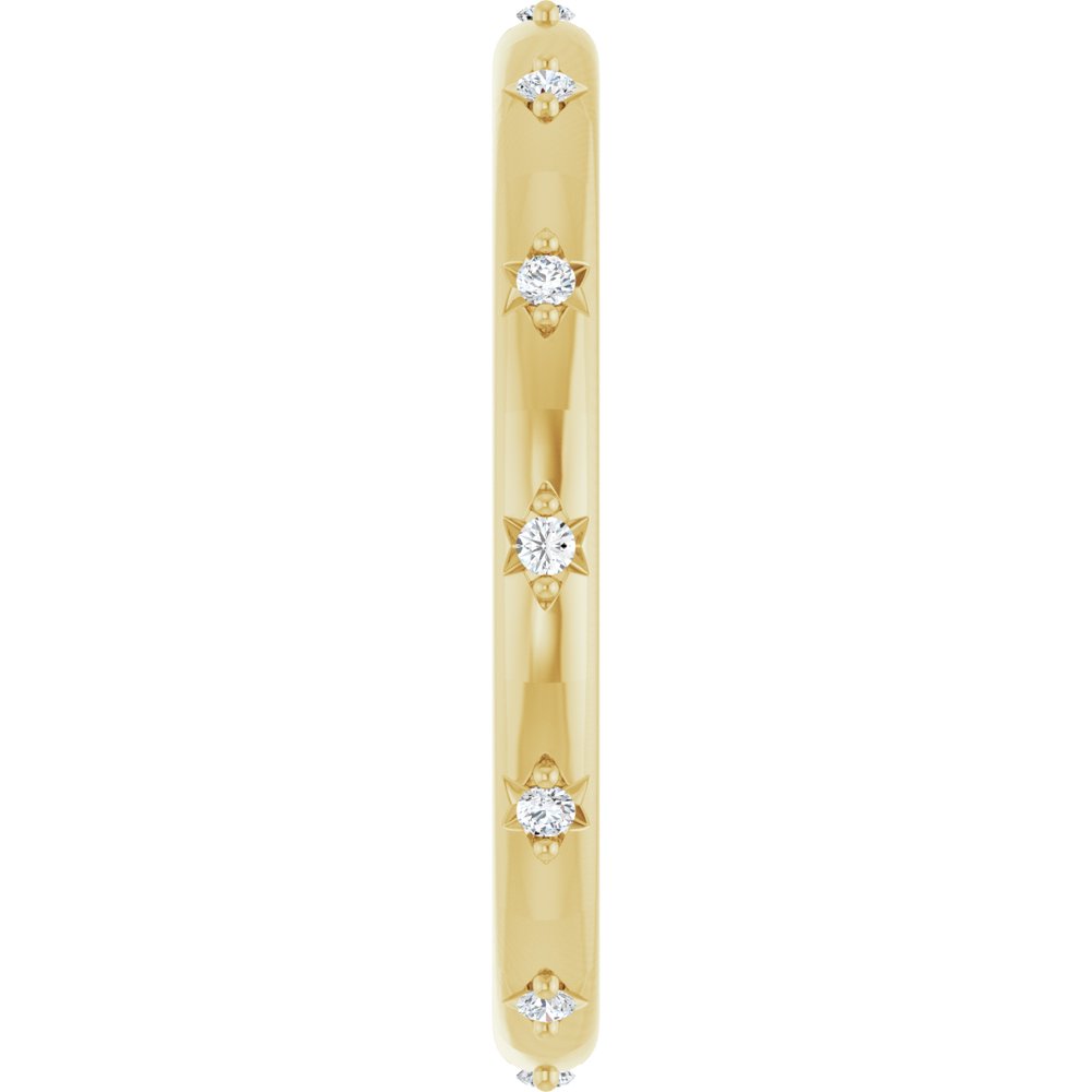 14K Yellow Gold .05 CTW Natural Diamond Eternity Band Size 5.5
