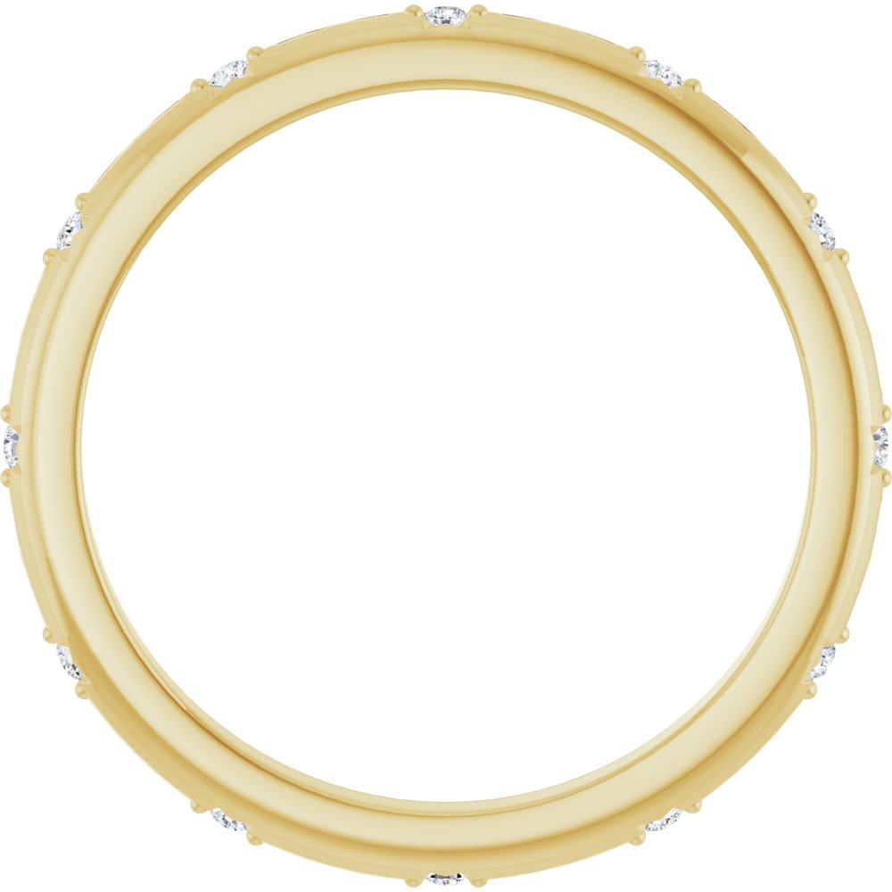 14K Yellow Gold .05 CTW Natural Diamond Eternity Band Size 7