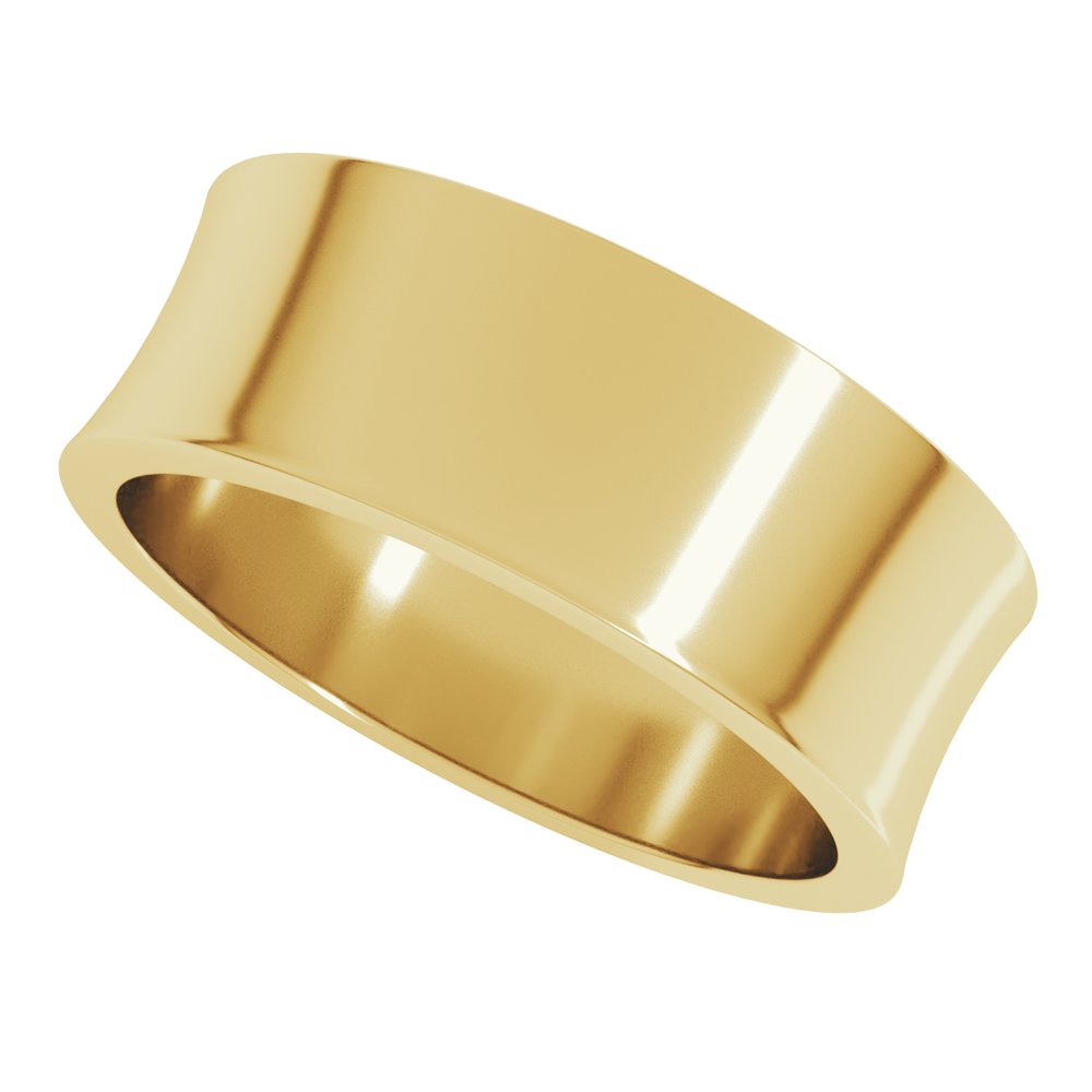 14K Yellow 7 mm Lightweight Concave Band Size 7.5