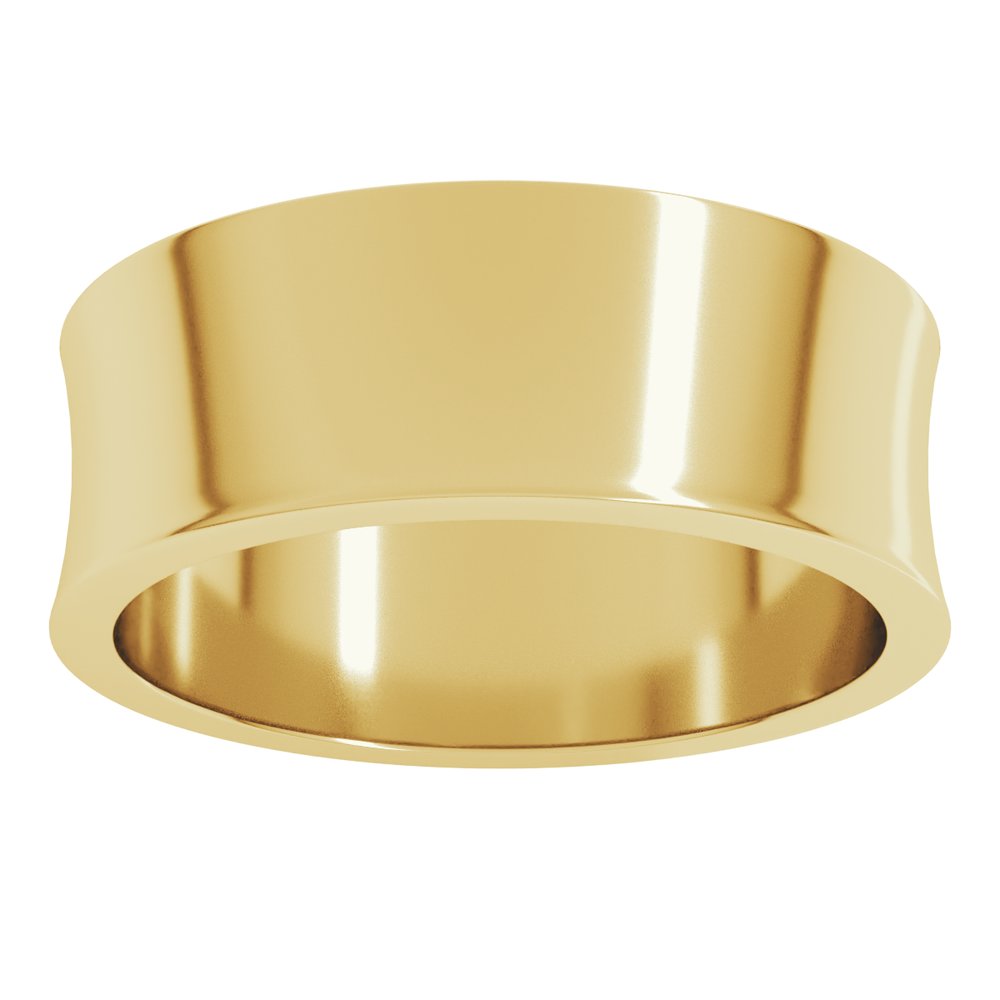 14K Yellow 7 mm Lightweight Concave Band Size 7.5