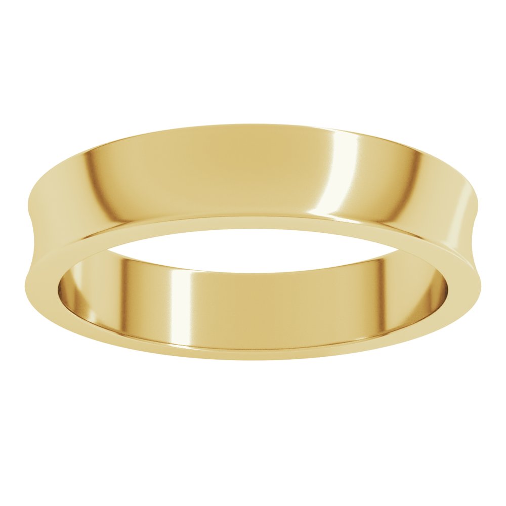 10K Yellow 4 mm Lightweight Concave Band Size 6.5