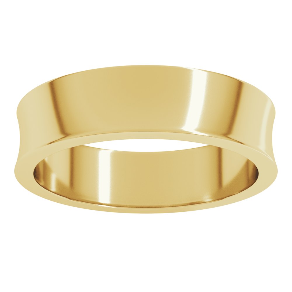 10K Yellow 5 mm Lightweight Concave Band Size 6.5