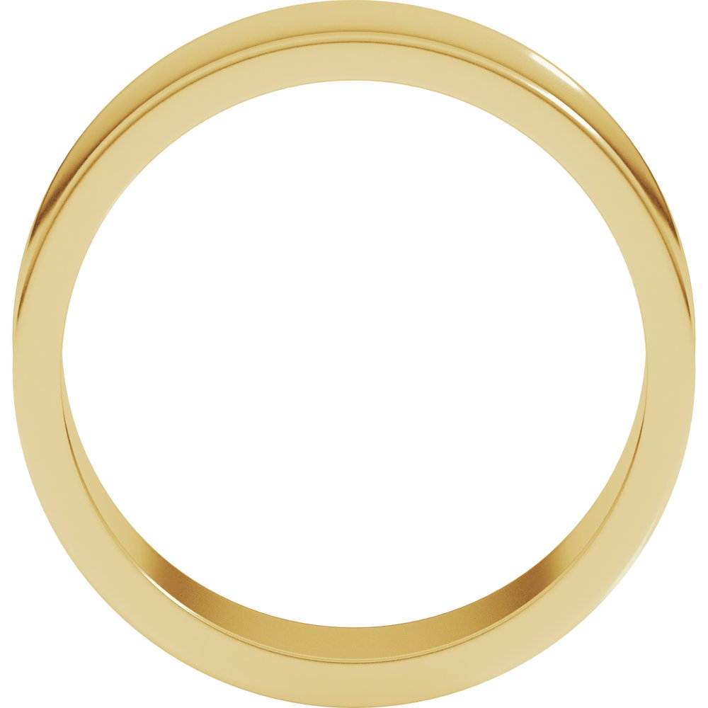 14K Yellow 7 mm Lightweight Concave Band Size 7.5