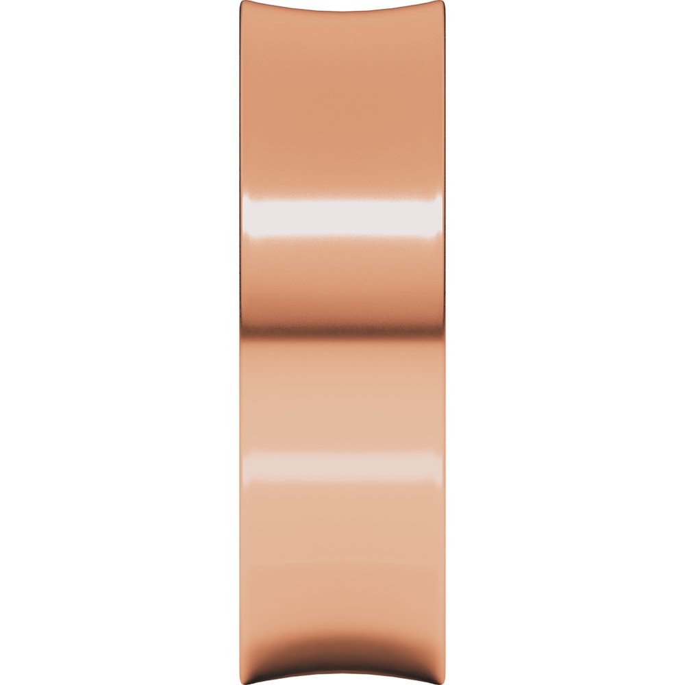 14K Rose 6 mm Concave Light Band Size 6.5