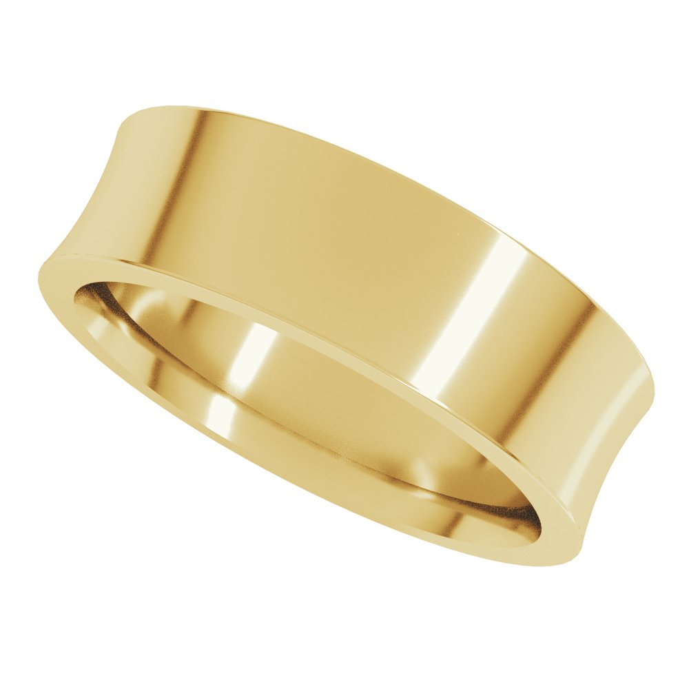 14K Yellow Gold 6 mm Comfort-Fit Concave Band Size 9.5