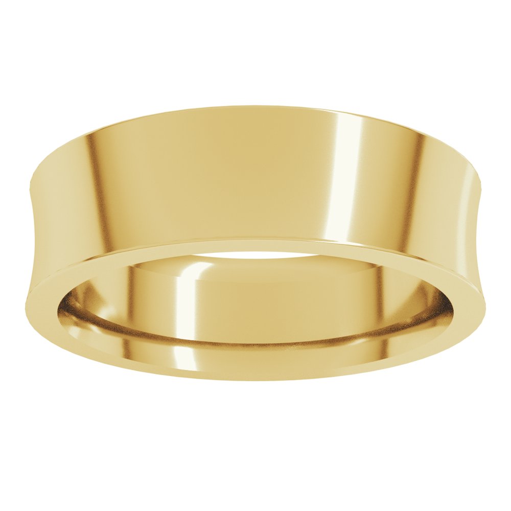 14K Yellow Gold 6 mm Comfort-Fit Concave Band Size 9.5