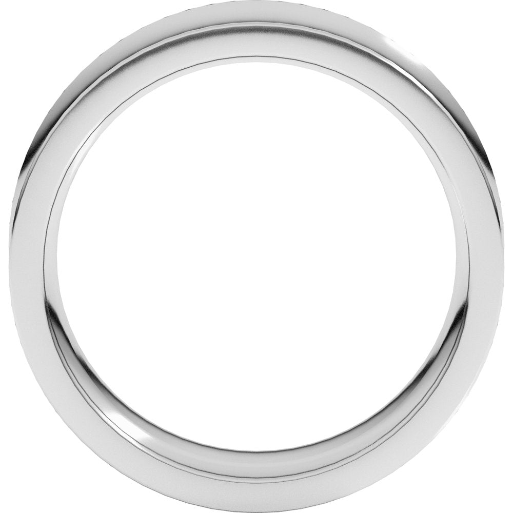 14K White 7 mm Comfort-Fit Concave Band Size 11.5