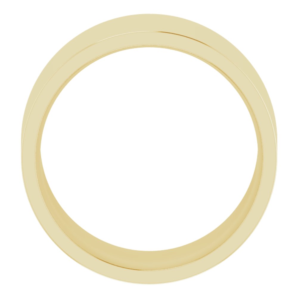 14K Yellow Gold 10 mm Lightweight Comfort-Fit Flat Band Size 8