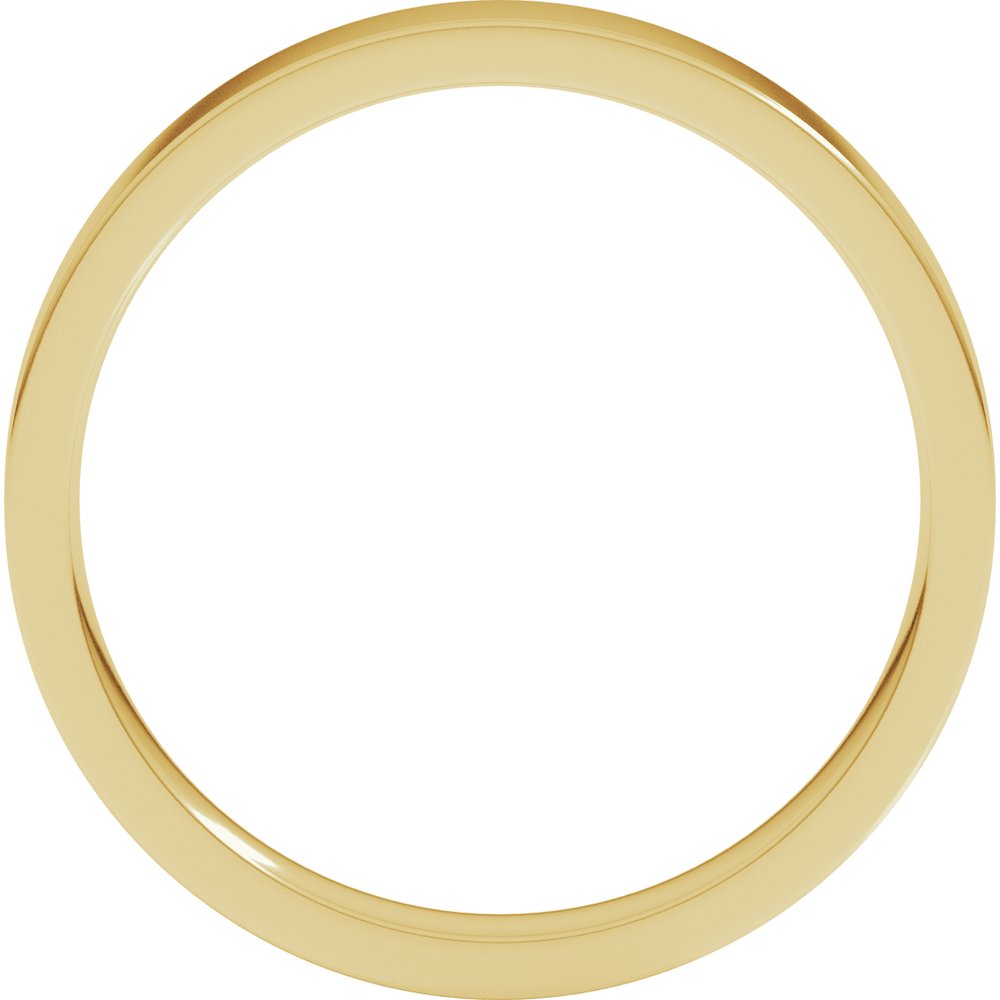 14K Yellow Gold 3 mm Lightweight Comfort-Fit Flat Band Size 4