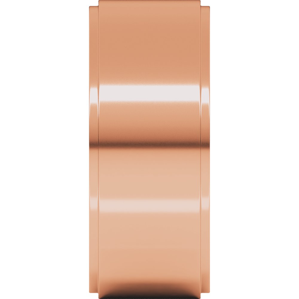 14K Rose 8 mm Stepped-Edge Flat Band Size 7.5