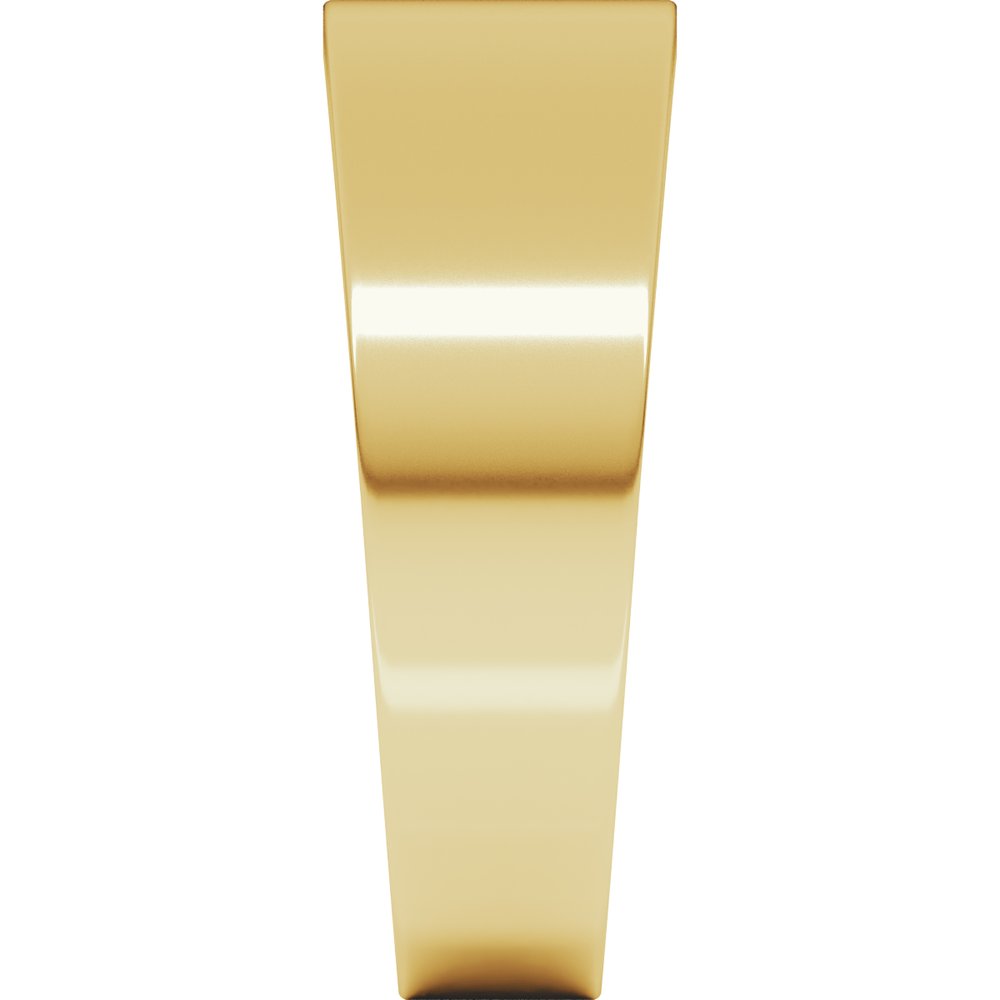 14K Yellow 7 mm Flat Tapered Band