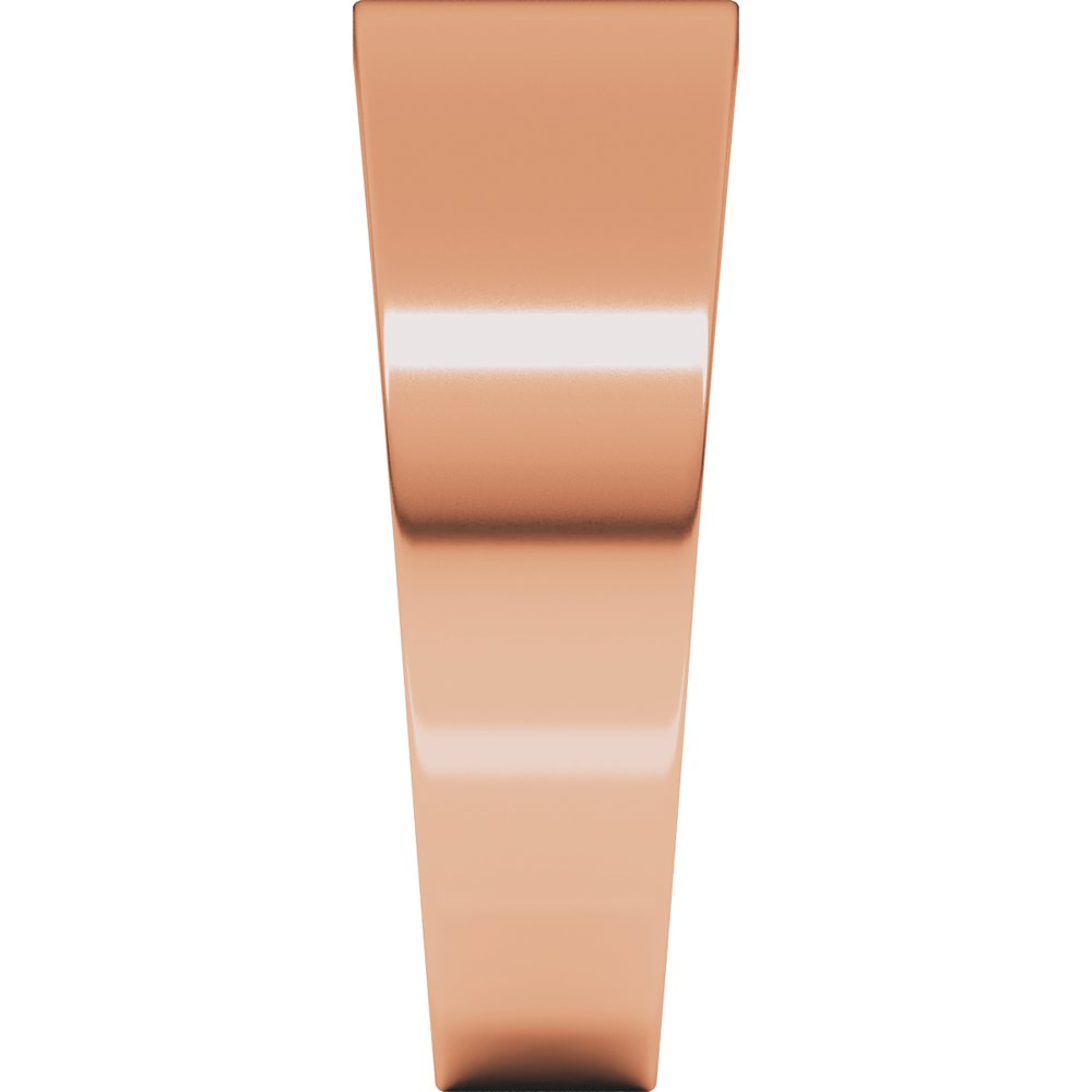 14K Rose 7 mm Tapered Flat Band Size 8