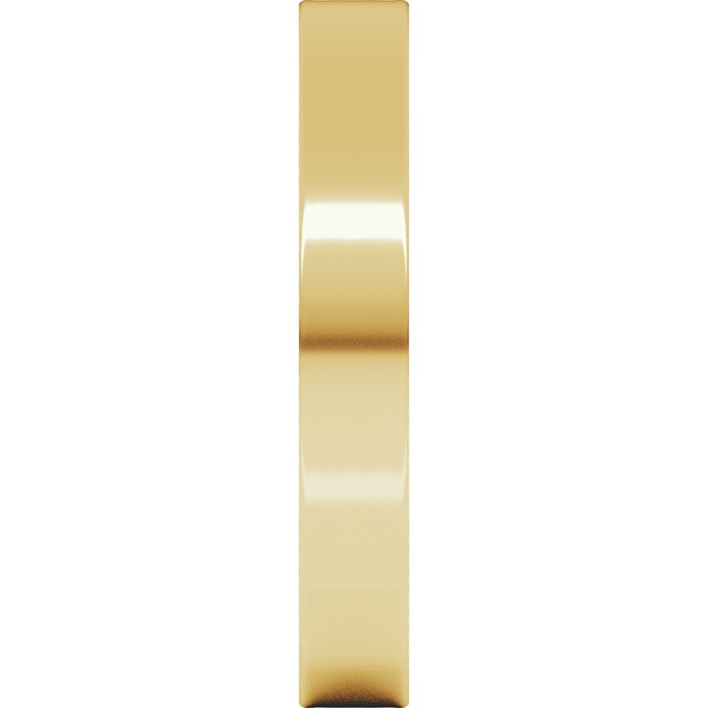 14K Yellow Gold 3 mm Ultra-Lightweight Flat Band Size 4