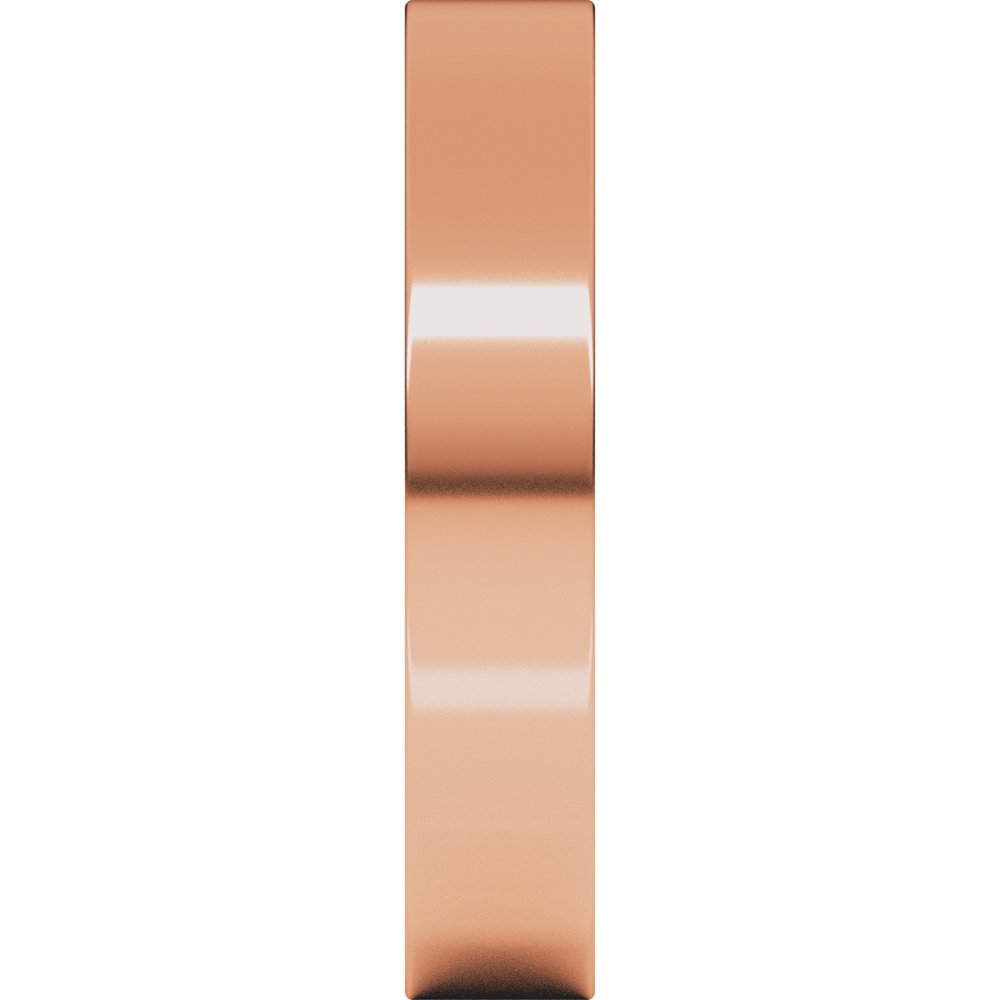 10K Rose Gold 4 mm Comfort-Fit Flat Band Size 6.5