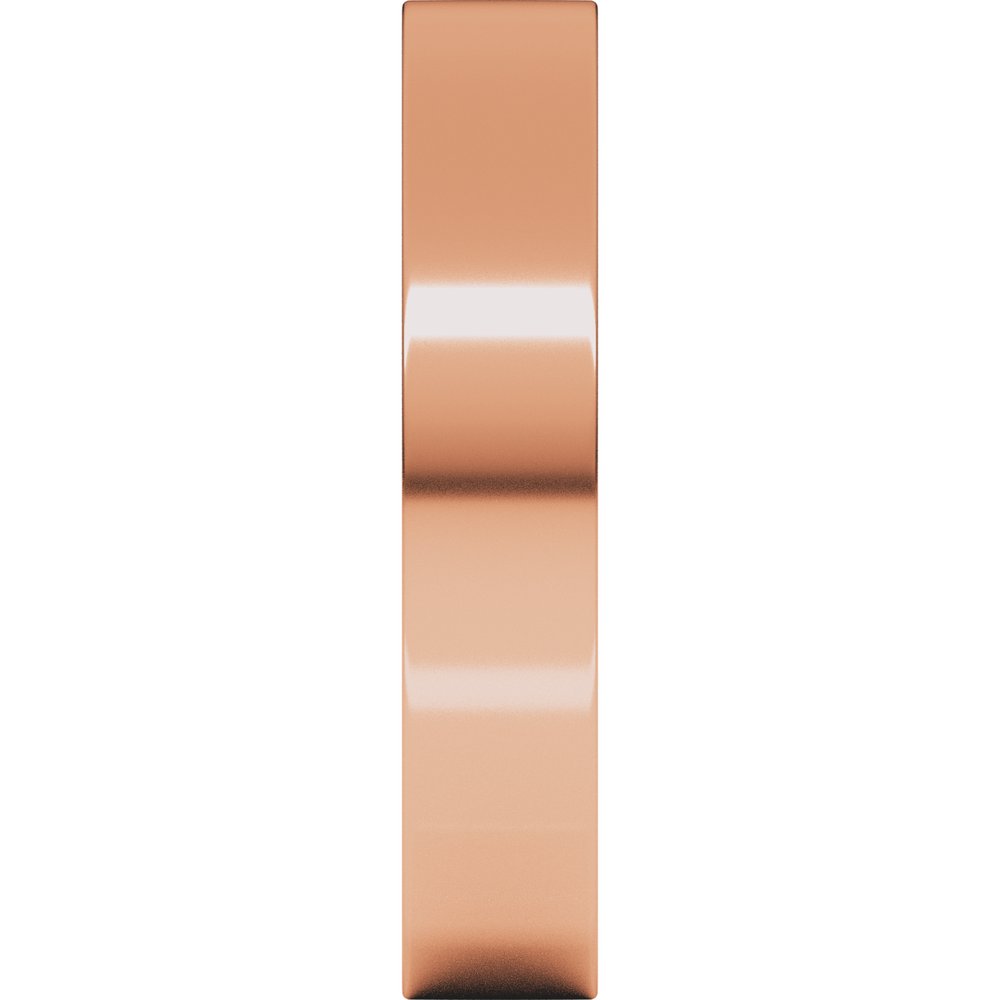 10K Rose Gold 4 mm Lightweight Comfort-Fit Flat Band Size [cv
