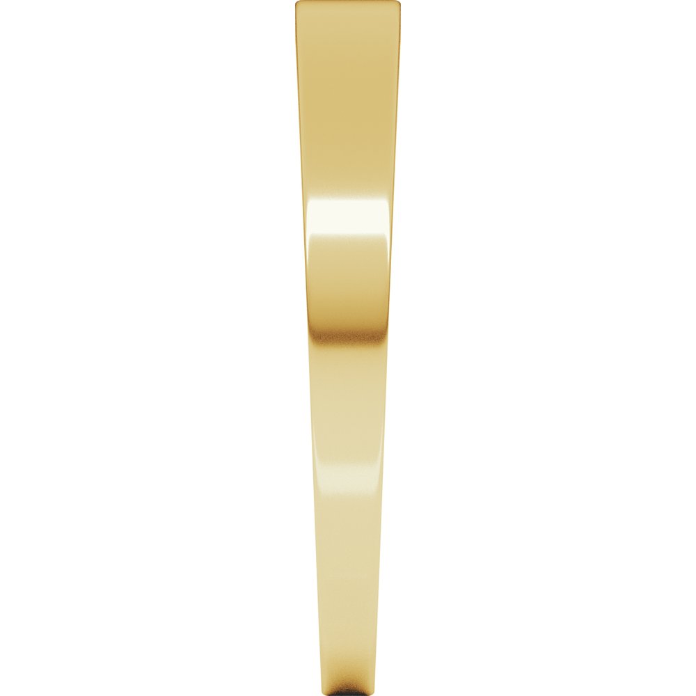 14K Yellow Gold 3 mm Tapered Flat Band Size 4