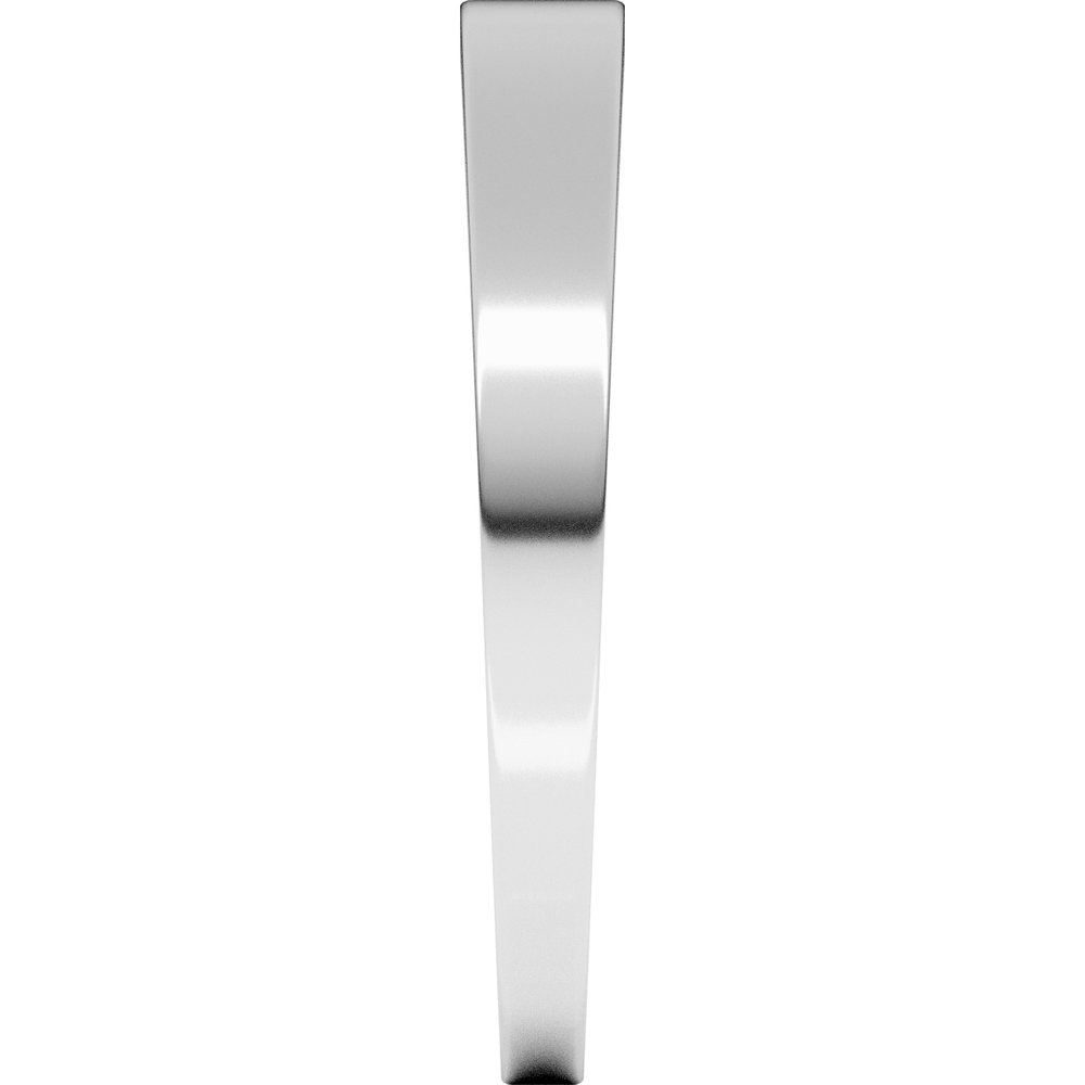 10K White Gold 3 mm Tapered Flat Band Size 7.5