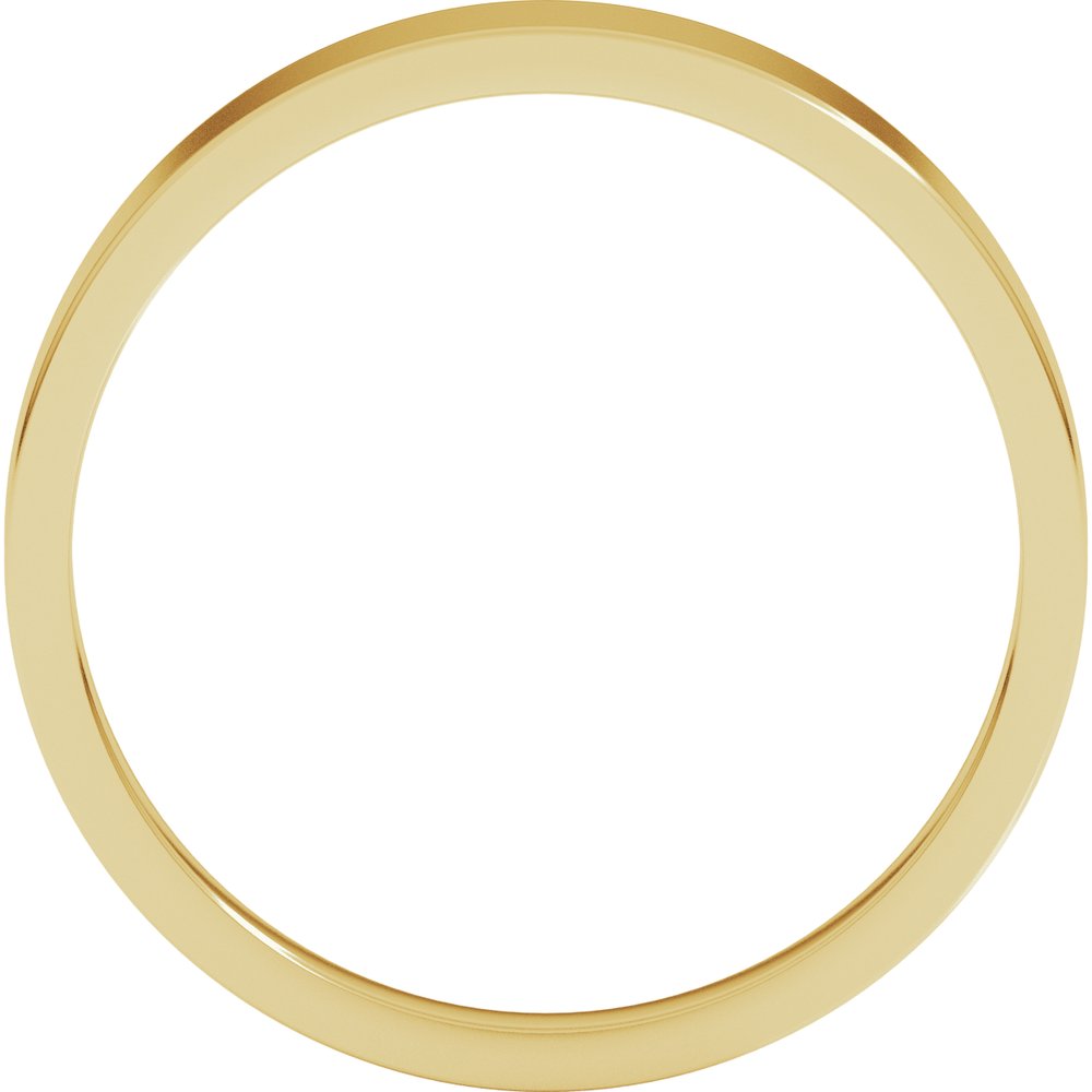 14K Yellow Gold 4 mm Tapered Flat Band