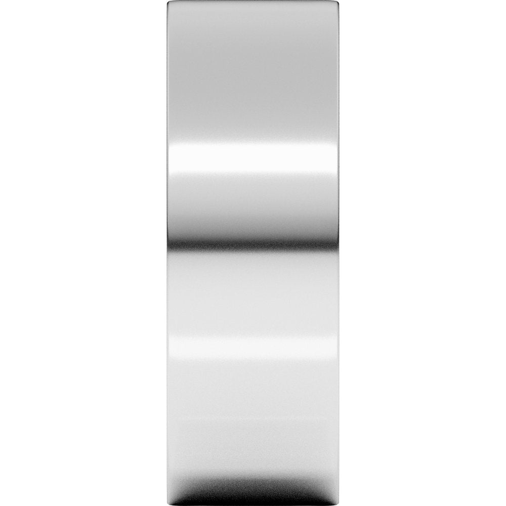 14K White 7 mm Flat Comfort Fit Light Band