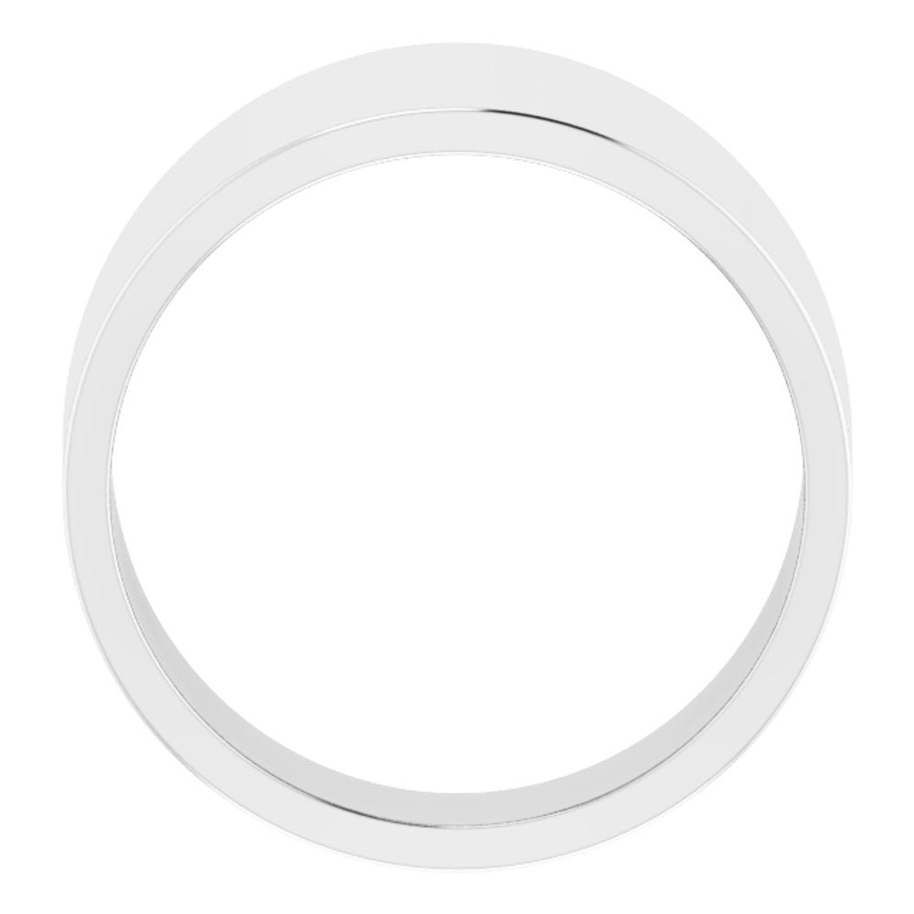 Sterling Silver 12 mm Tapered Flat Band Size 9
