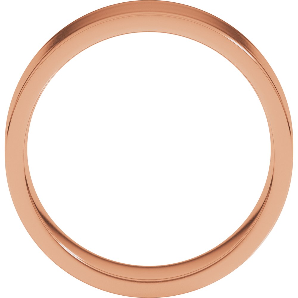 14K Rose 7 mm Flat Comfort Fit Light Band Size 9.5