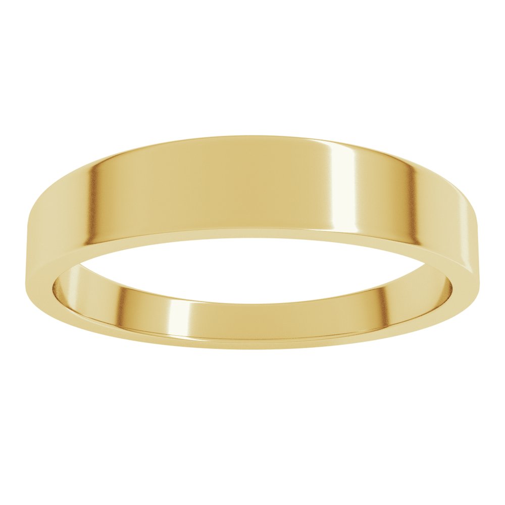18K Yellow Gold 4 mm Tapered Flat Band Size 5
