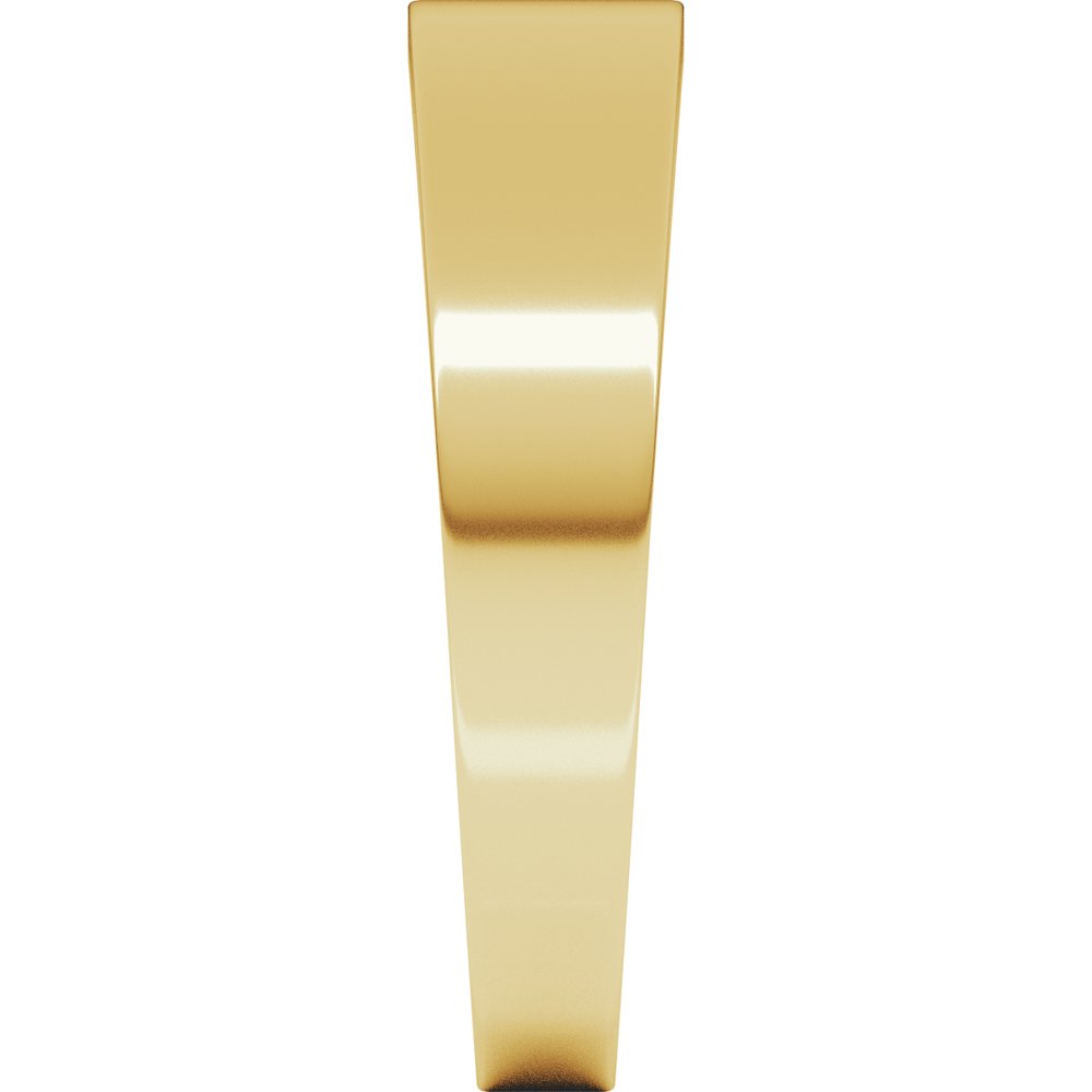 14K Yellow Gold 5 mm Tapered Flat Band Size 6.5