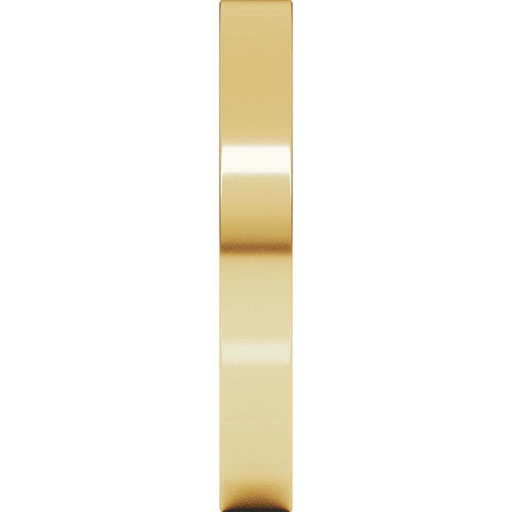 14K Yellow Gold 3 mm Comfort-Fit Flat Band Size 3.5