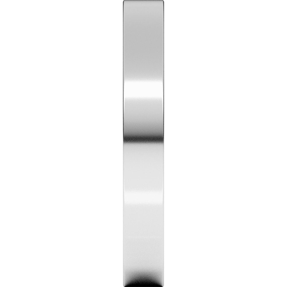 Platinum 3 mm Comfort-Fit Flat Band Size 5
