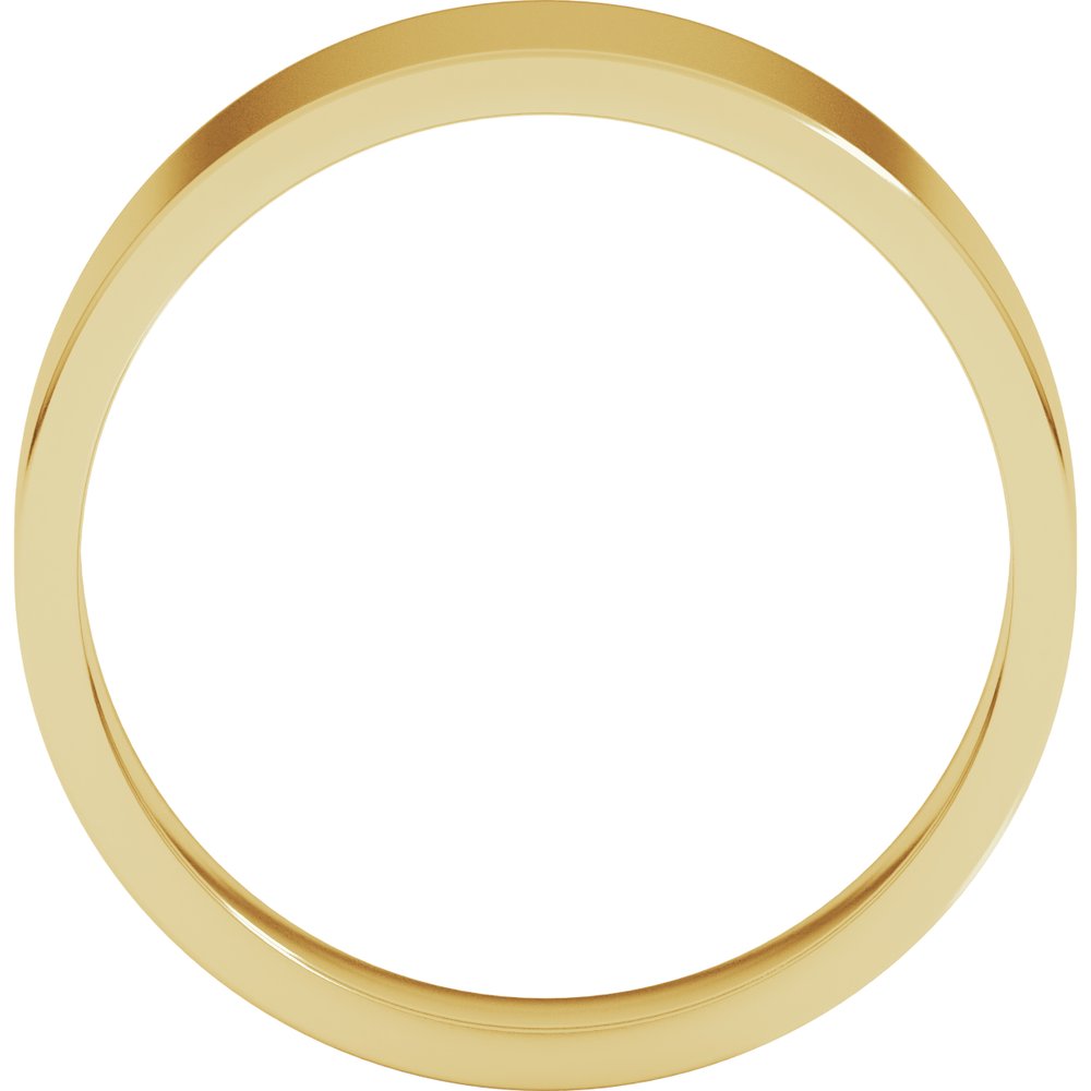 14K Yellow Gold 7 mm Tapered Flat Band Size 6