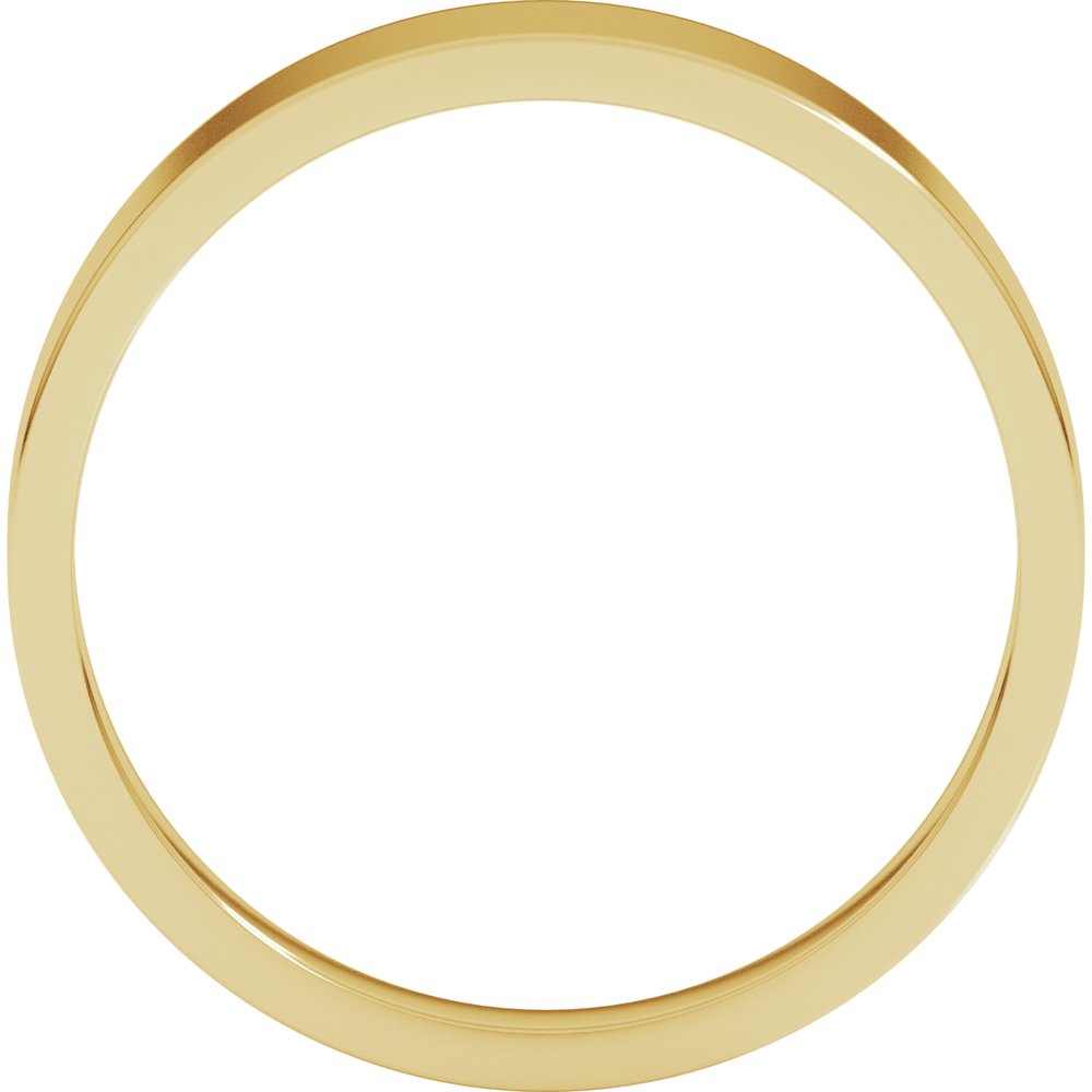 14K Yellow Gold 5 mm Tapered Flat Band Size 6.5
