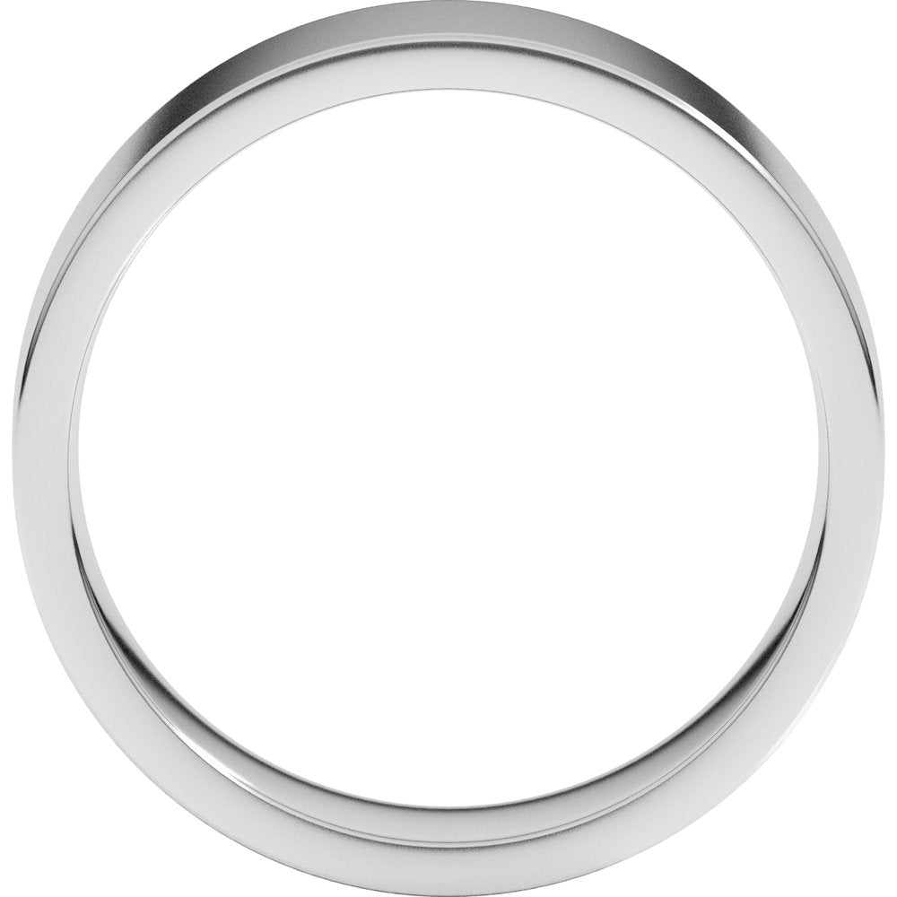 10K White 6 mm Lightweight Comfort-Fit Flat Band