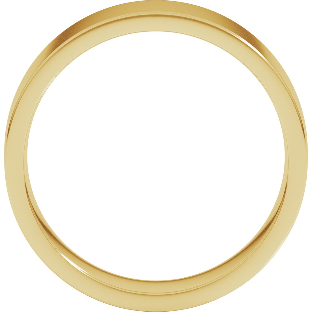 14K Yellow 6 mm Flat Comfort Fit Light Band