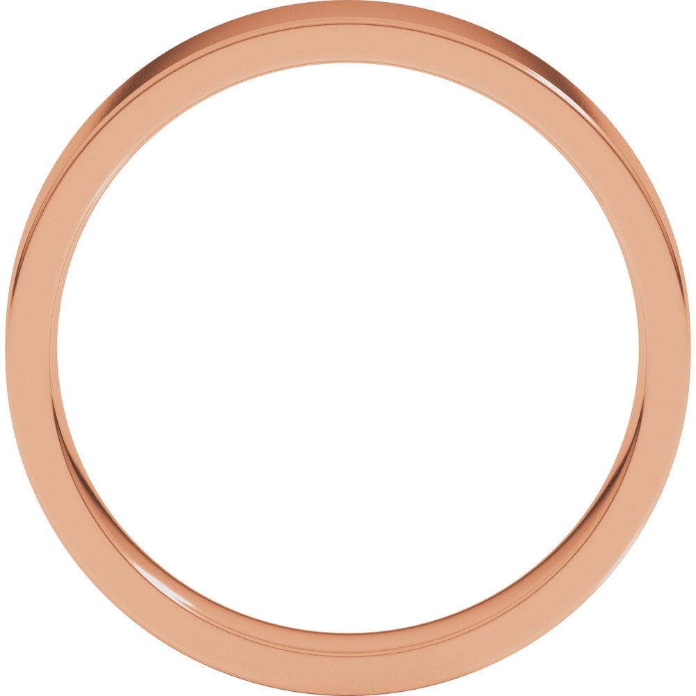 10K Rose Gold 4 mm Lightweight Comfort-Fit Flat Band Size [cv