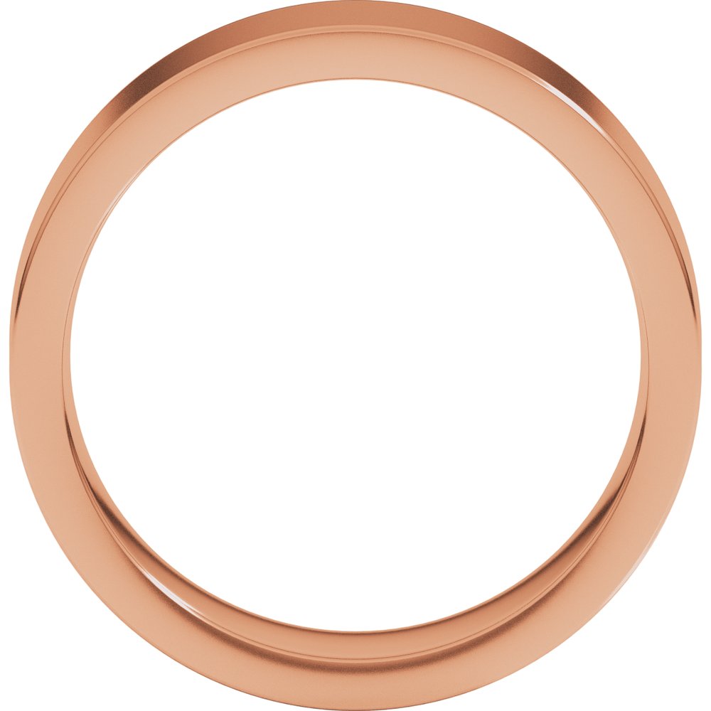 14K Rose 6 mm Comfort-Fit Flat Band