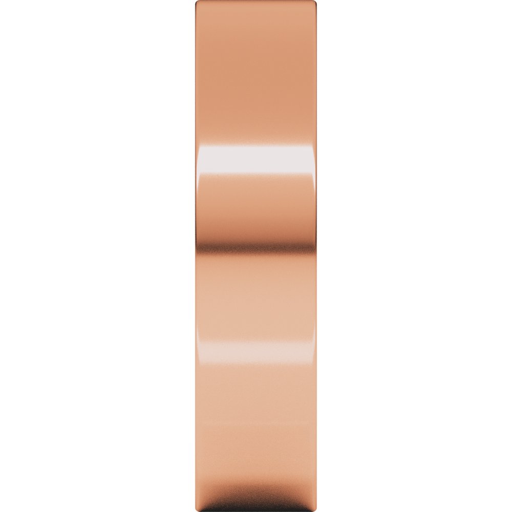 10K Rose Gold 5 mm Comfort-Fit Flat Band Size 15.5