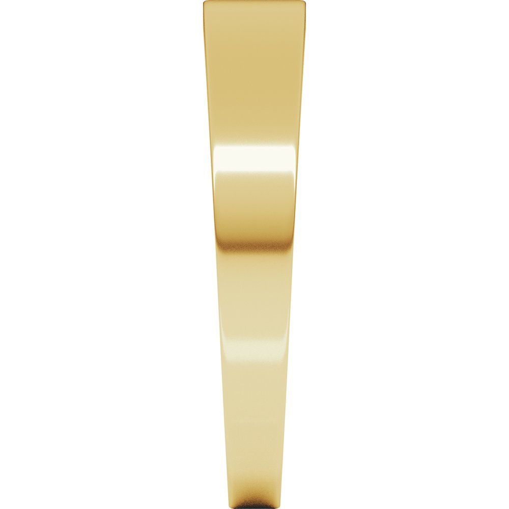 14K Yellow Gold 4 mm Tapered Flat Band