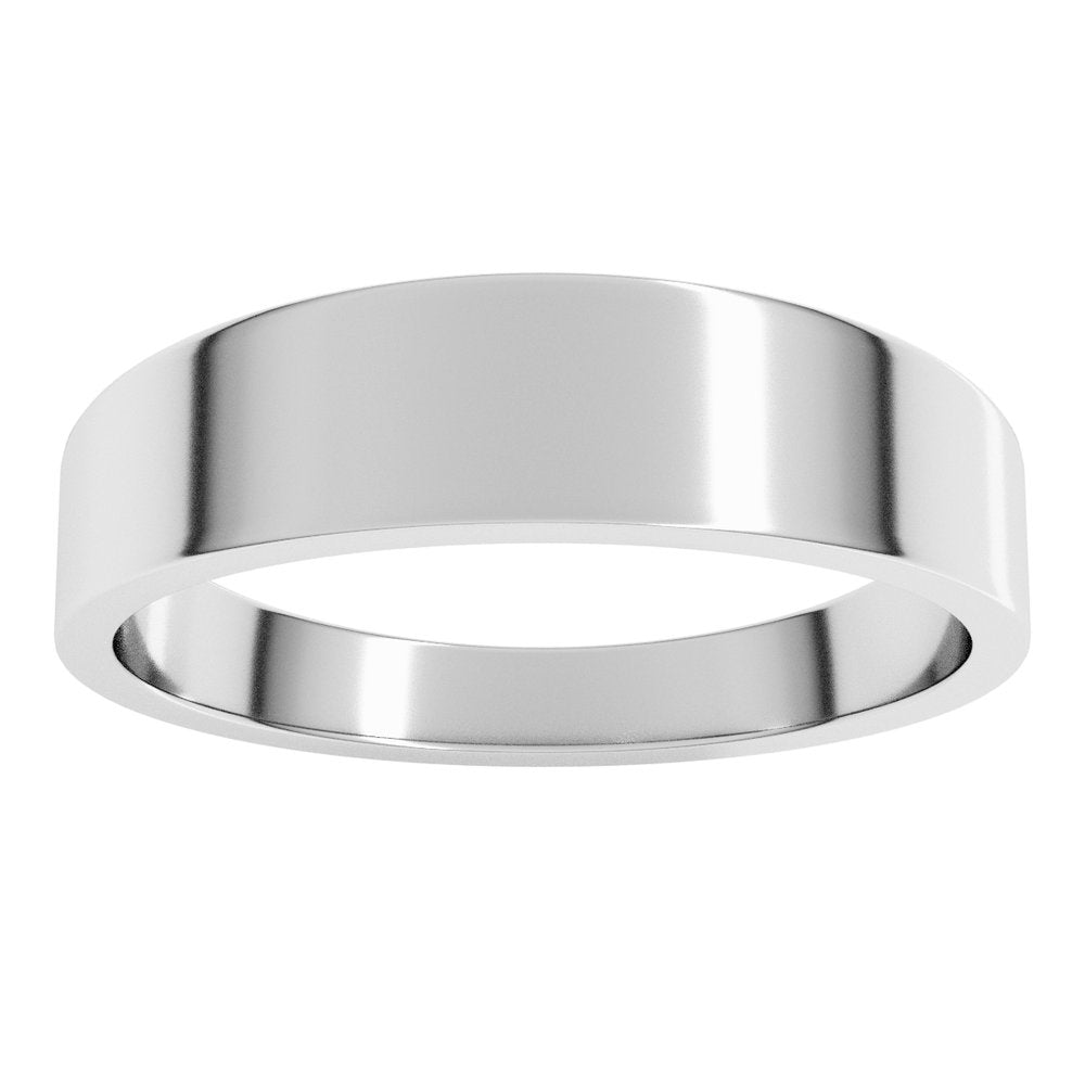 Sterling Silver 5 mm Tapered Flat Band Size 9.5