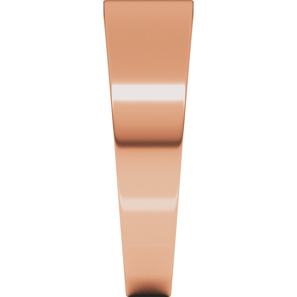14K Rose 6 mm Tapered Flat Band