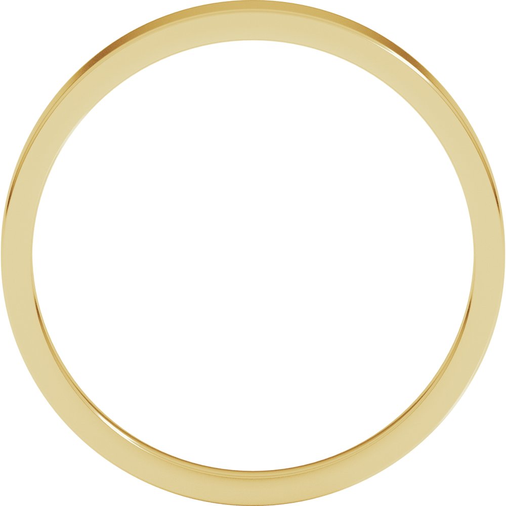 10K Yellow Gold 3 mm Tapered Flat Band Size 7