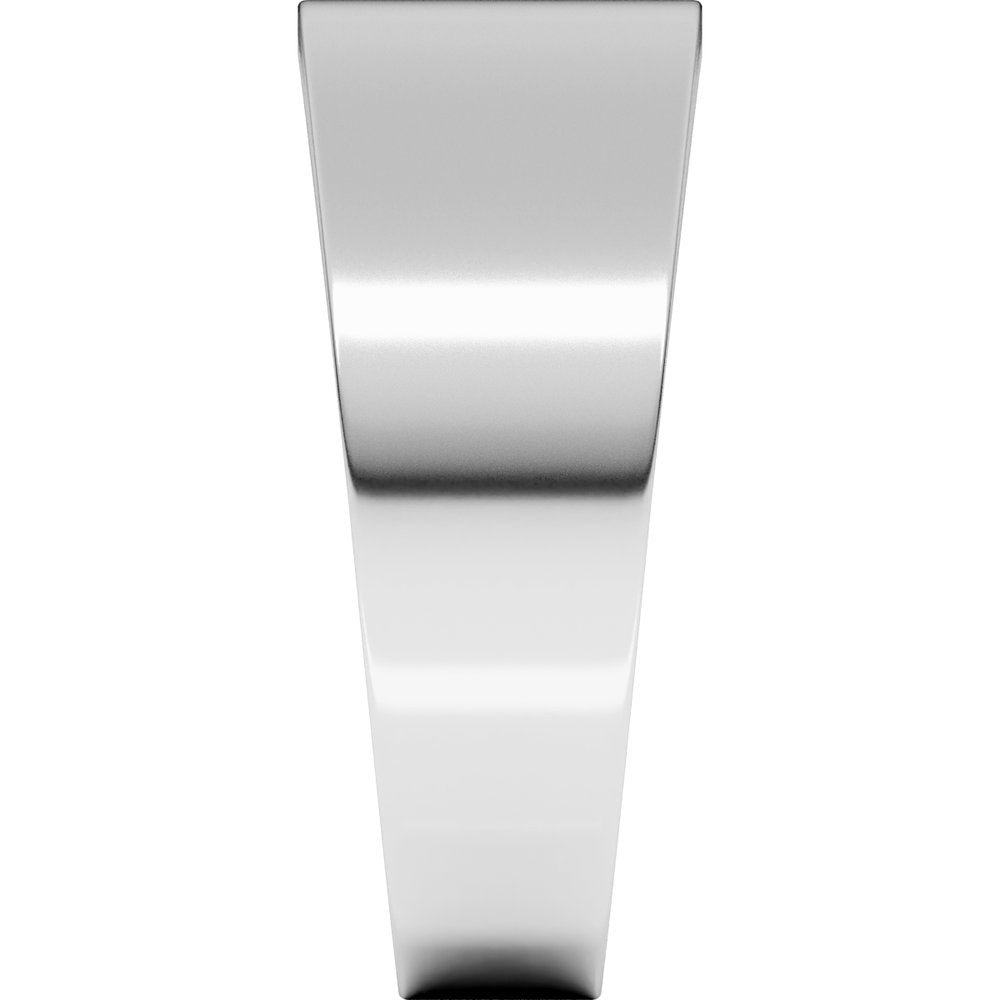 10K White 8 mm Flat Tapered Band Size 5