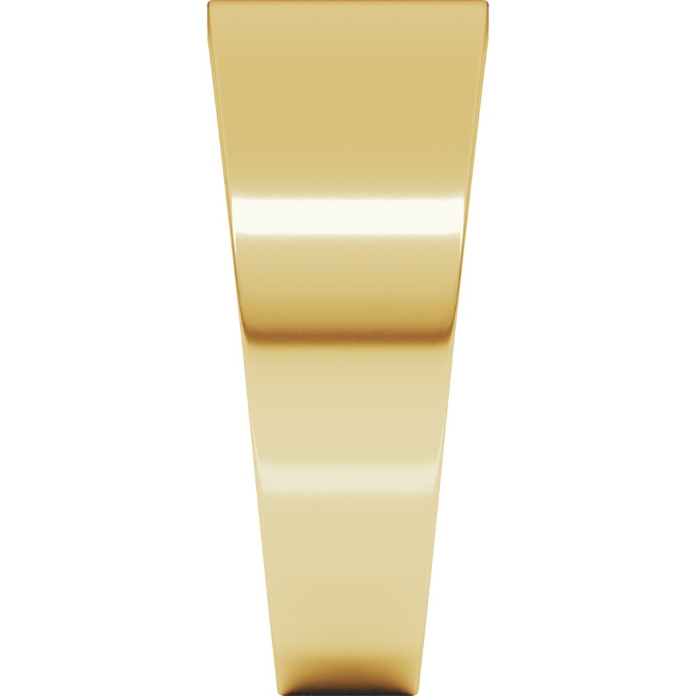 10K Yellow Gold 8 mm Tapered Flat Band Size 7.5