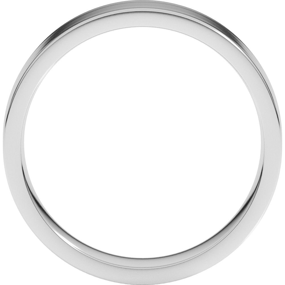 Platinum 5 mm Lightweight Comfort-Fit Flat Band Size 8