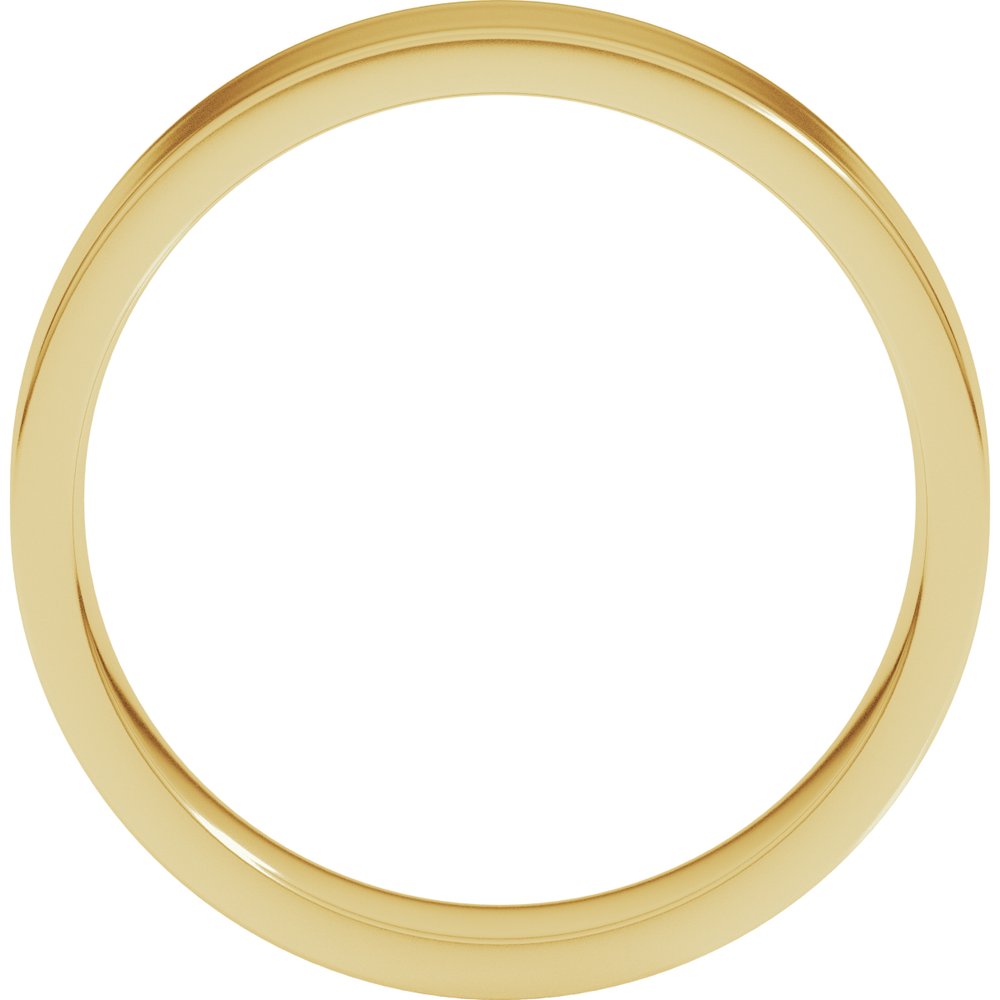 14K Yellow Gold 5 mm Lightweight Comfort-Fit Flat Band Size [cv