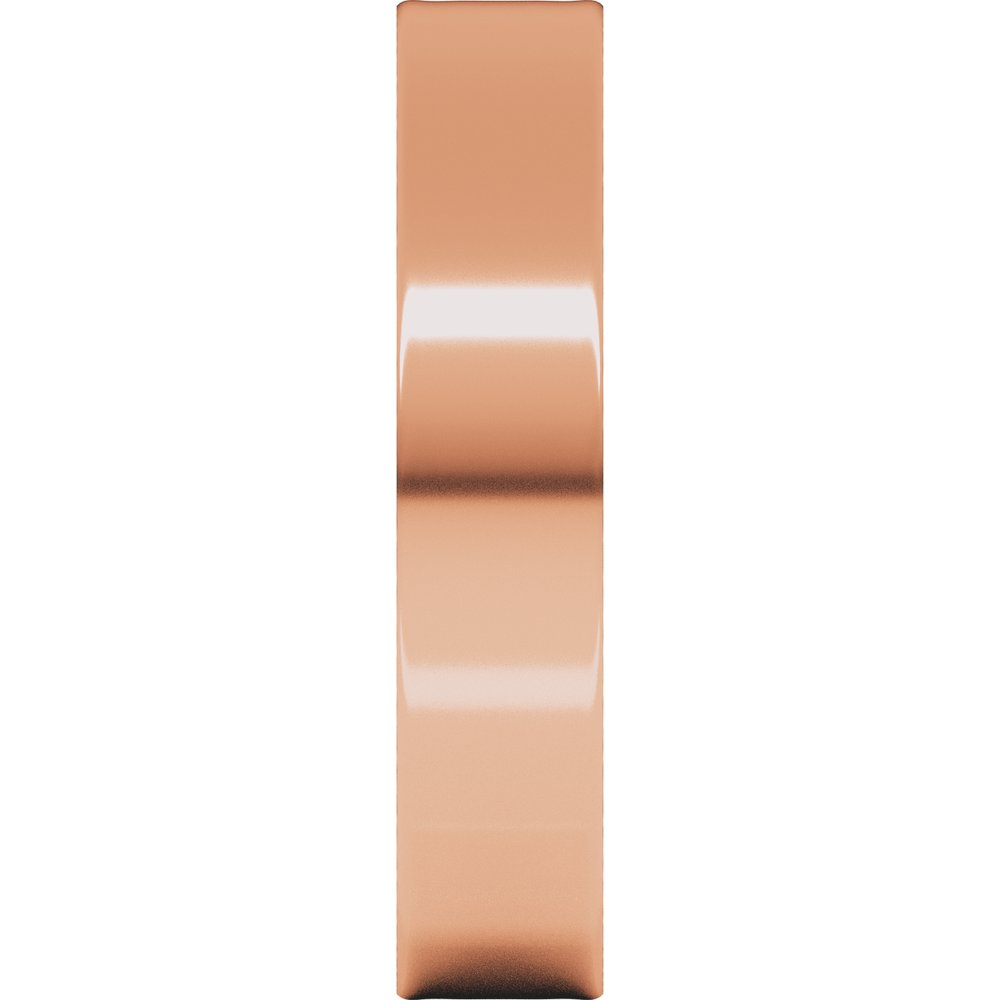 10K Rose 4 mm Flat Ultra-Light Band Size 8.5