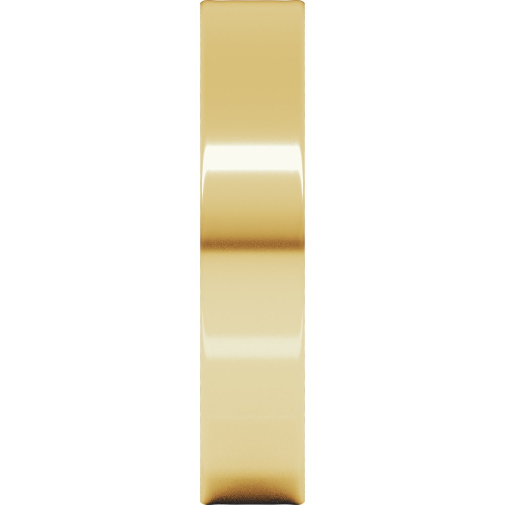 18K Yellow 4 mm Flat Ultra Light Band Size 5.5