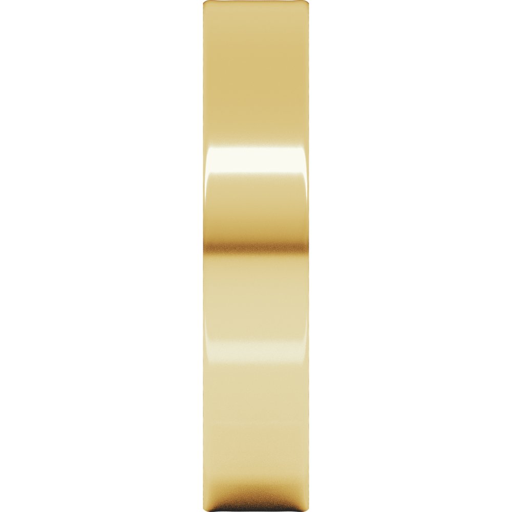 10K Yellow Gold 4 mm Ultra-Lightweight Flat Band Size 5