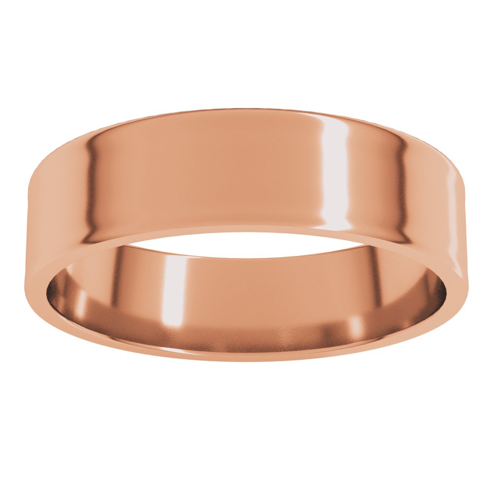 14K Rose 5 mm Ultra-Lightweight Flat Band Size 7