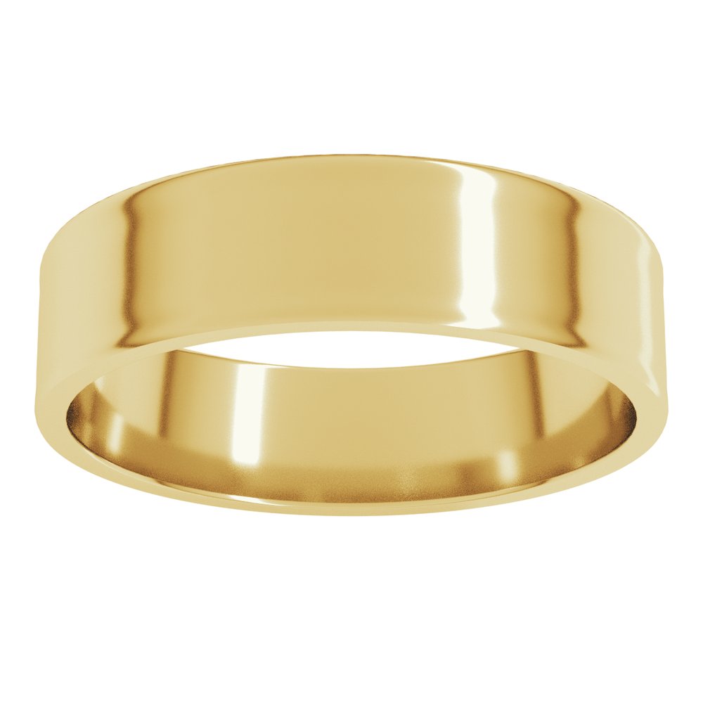10K Yellow Gold 5 mm Ultra-Lightweight Flat Band Size 6